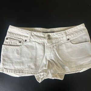 Abercrombie and Fitch Women's White Denim Shorts